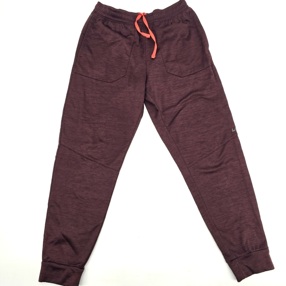 Unipro Qwick Dry Maroon Jogger Pants with Orange Drawstring Size M
